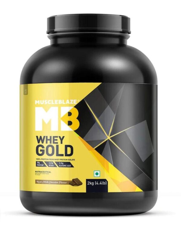 MuscleBlaze Whey Gold 100% Whey Protein Isolate, 2 kg