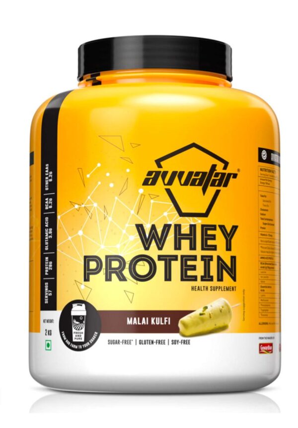 Avvatar Whey Protein | 2 Kg | Malai Kulfi Flavour