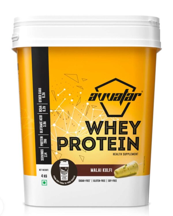 Avvatar Whey Protein | 4 Kg | Malai Kulfi Flavour