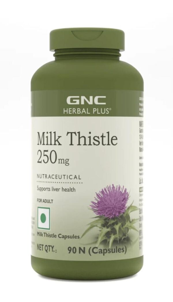 GNC Herbal Plus Milk Thistle Sport | Supports Liver Health | 90 Capsules  (90 Tablets)