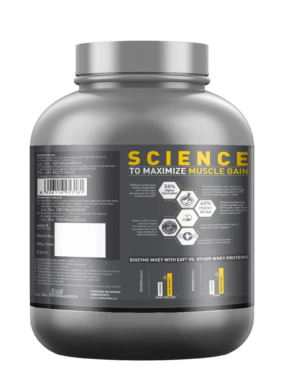 MuscleBlaze Biozyme Performance Whey - Image 2