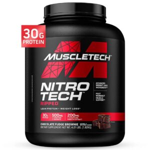 MuscleTech – NitroTech- Ripped Whey Protein Powder-4lbs (1.81kg)