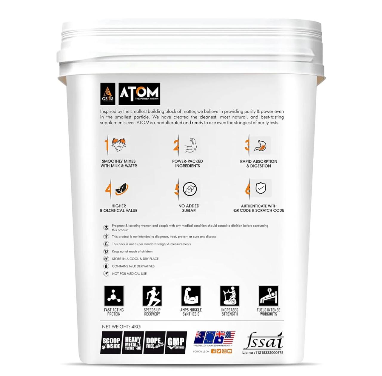 ATOM Whey Protein – 4kg - Image 2