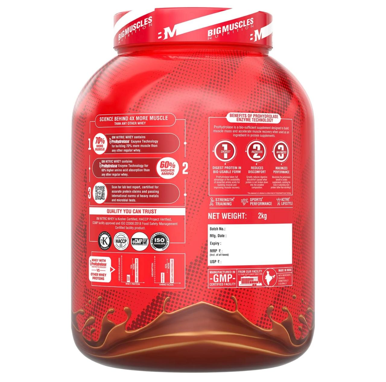 Bigmuscles Nutrition - Nitric Whey Protein- 2kg (4.4lbs - Image 6