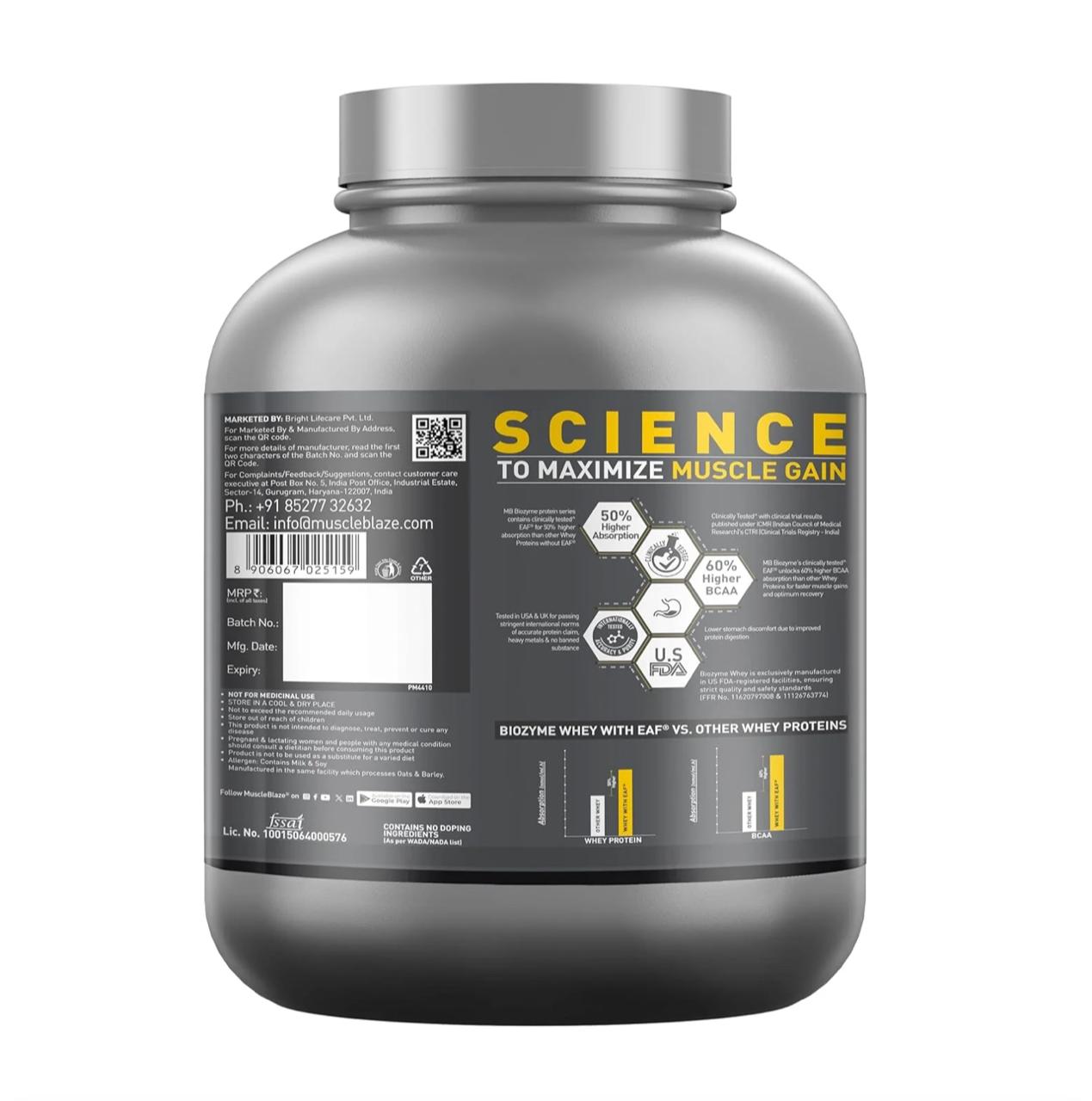 MuscleBlaze Biozyme Iso-Zero Low Carb Isolate protein , 2 kg - Image 7