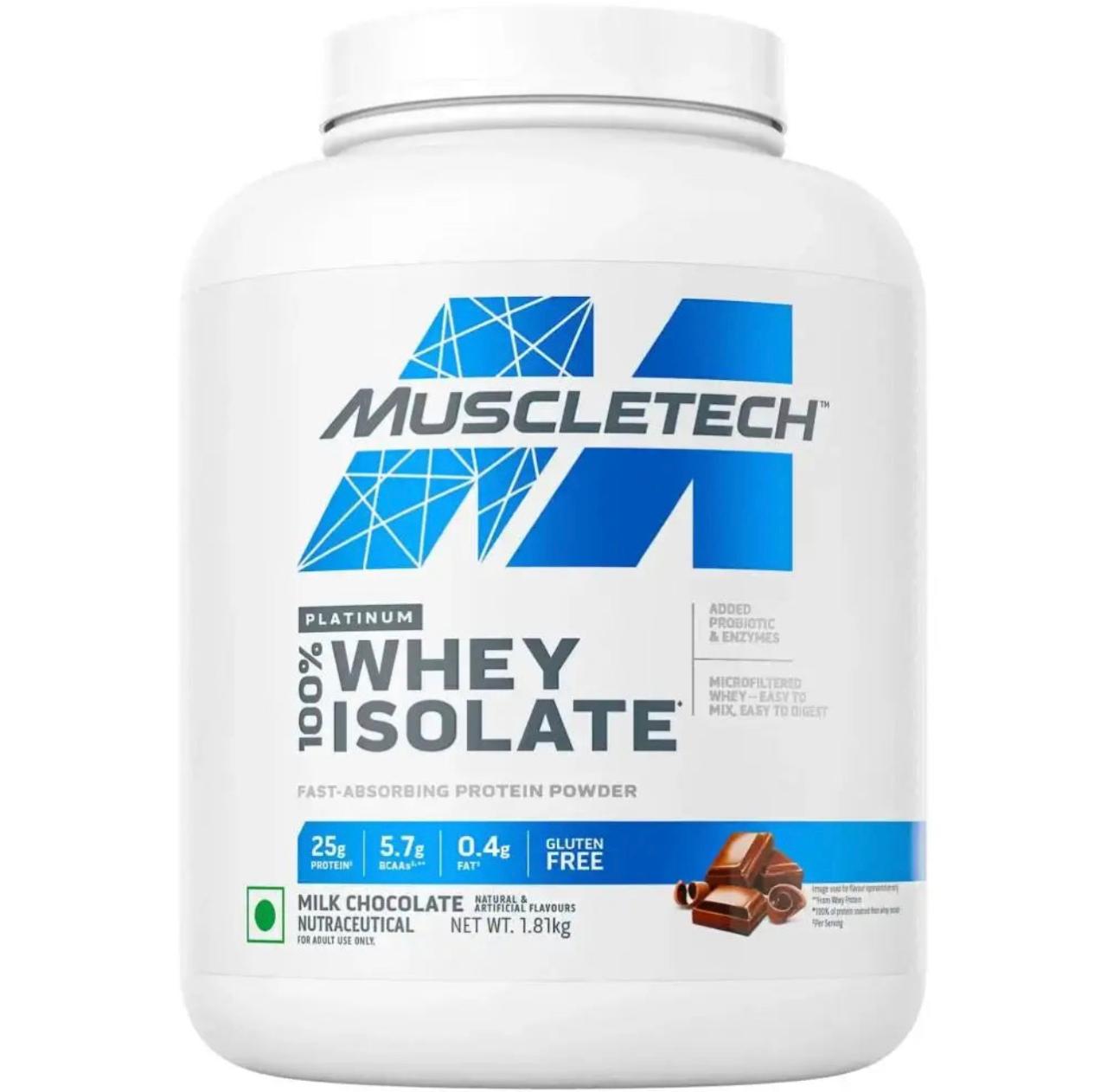 Muscletech Platinum 100% Whey Isolate Protein Powder – 4lbs