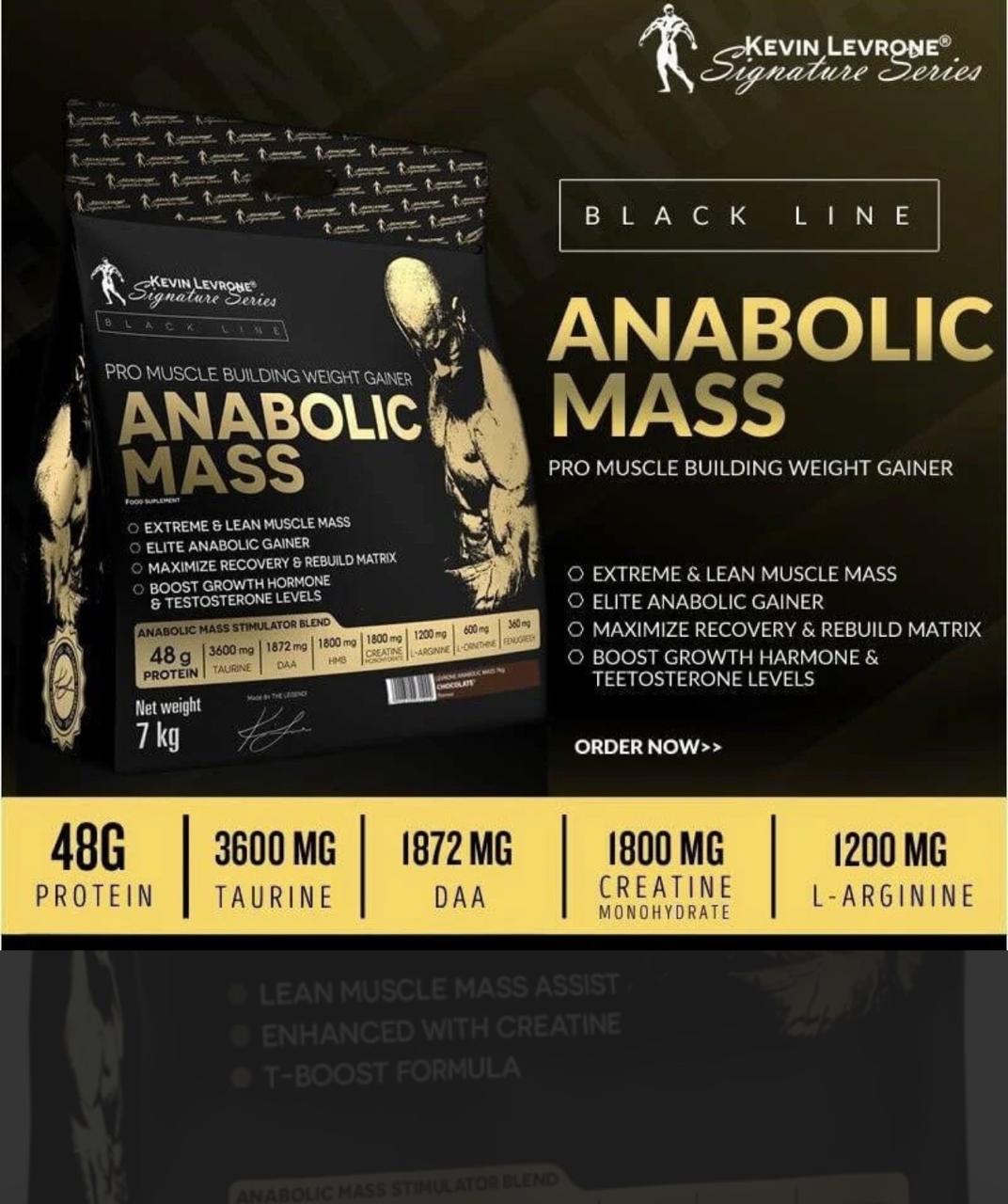 KEVIN LEVRONE Anabolic Mass Gainer – 7kg - Image 2