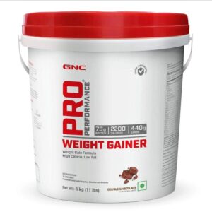 GNC Pro Performance Weight Gainer | 3kg | 73g Protein & 2200 Calories for Muscle Growth | 440g Carbs for Post-Workout Recovery | Reduces Muscle Breakdown & Boosts Endurance | Double Chocolate