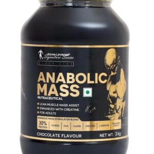 Kevin Levrone ANABOLIC MASS Gainer - New Generation Mass Gainer with Protein Complex, Carbohydrates, Creatine - 100g Serving, 3kg, Chocolate Flavor - For High-Intensity Exercise
