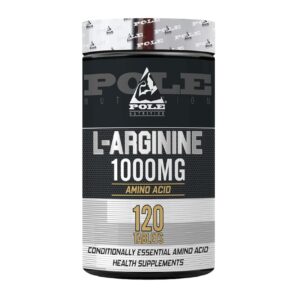 Pole Nutrition L-Arginine – Essential Amino Acid 1000mg | 120 Tablets – Amplify Your Performance with Nitric Oxide Support
