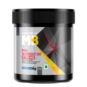 MuscleBlaze Pre Workout 200 Xtreme 15 Servings, 100g